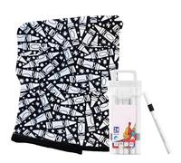 Coloring Blanket - Fleece Drawing with 24 Color Brushes, Color Your Own Blankets | Personalized Cozz'y Home Decor for Living Room Sofa Bed Dorm Parties Movie Events