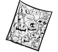 Coloring Blanket For Adults, With Soft Plush Decorative Design, 150 X 127cm, Reusable Colorable Throw Blanket, Creative Diy Coloring Activity Throw, For Couch Bed Room Nursery Travel Outdoor Car Use
