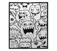 Coloring Blanket for Kids - 59 X 50 Inch Warm Throw Quilt, Washable Colorings Blanket for Adults, Diy Coloring Blankets for Kids Teen Women Bed Christmas Winter Couch Birthday Camping Home Room