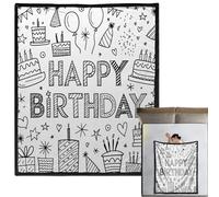 Coloring Blanket for Kids - Birthday Theme Home Decor - Coloring Own Throw Blanket | for Classmates Family Boys Art Lovers Classroom Party Living Room Camping