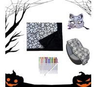 Coloring Blanket with Makers, Color Your Own Blankets, Adult Coloring Blanket, Soft Cozy Fleece Drawing Throw Bedroom Decor, Color Your Own Fuzzy Velvet Washable (I)