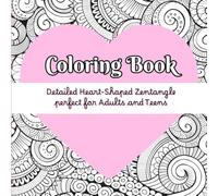 Coloring Book - 50 Detailed Heart-Shaped Zentangle Patterns: Easy to color for teens and adults. Mindfulness, Fun and Clam. Gift Ideal (Studio Mimi Coloring Series)