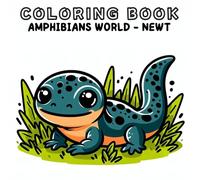 Coloring Book: Amphibians Animals World - Newt