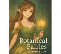 Coloring Book - Botanical Fairies: Whimsical Garden Scenes Featuring Beautiful Fairy Girls with Fantasy-Inspired Floral Dresses