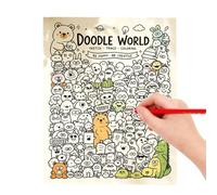 Coloring Book - Creative Cartoon Doodle Drawing Cute Tracing Art