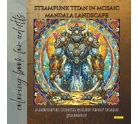 coloring book for adults steampunk titan in mosaic mandala landscape: a mindful stress relief grey scale journey