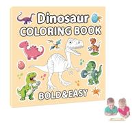 Coloring Book for Boys,40-Sheet Dinosaur Educational Toys | Bold and Easy Book Paint Toys | for Home Travel School Kindergarten Christmas Birthday Halloween