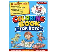 Coloring Book for Boys from 3 to 10: Take Your 30-Min Break: Keep Your Boy Busy and Happy