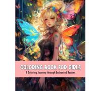 Coloring Book For Girls: A Coloring Journey Through Enchanted Realms (Princess, Mermaid, Unicorn, Dragon Coloring Books)
