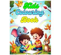 Coloring Book for Kids: 65 Adorable Designs with Sample Colors to Inspire Creativity: Animals, Nature, and Playful Scenes - Easy and Fun Coloring for Kids Ages 3-8