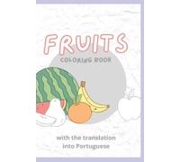 Coloring book fruits in portuguese