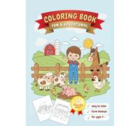 Coloring book fun and educational: farm Animals