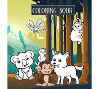 Coloring book: HARDCOVER Coloring book for kids VOL 3 with cute animals - kittens, cats, birds, lions, for kids ages 2-8 8x 8