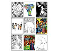 Coloring Book of African Art: 70 images to copy, colour or paint