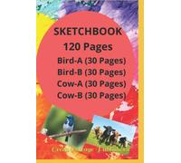 Coloring Book of Birds and Cows..120 Pages: Birds (60) and Cows (60)