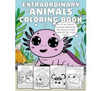 Coloring Book of Extraordinary Animals: Color & Learn About Fascinating Animals - Kawaii style.