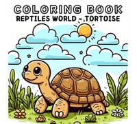Coloring Book: Reptiles Animals World - Tortoise