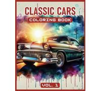 Coloring Book: Vintage and Classic cars themed for kids and adults, 33 coloring pages. Volume 1