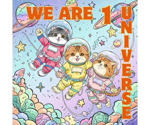 COLORING BOOK, WE ARE 1 UNIVERSE, KITTENS: COLORING BOOK, CATS AT SPACE