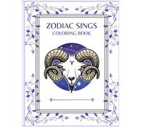 Coloring Book Zodiac: 12 pages with zodiac signs 8.5x11 - Learn Zodiacs