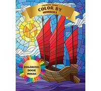 Coloring Books - Color by Numbers - Mosaic: Mosaic Landscapes Color By Number, Coloring with numeric worksheets, Color by number for Adults and Children with colored pencils. Advanced color By Number.