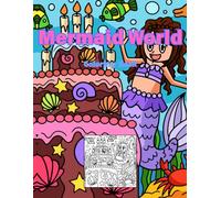 Coloring Books for Adults Teens Kids Relaxation-Mermaid Turtle Seahorse Starfish Pearl Squid Coral Reef Shell Castle: All line drawings are ... with realistic pictures and rich details