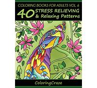 Coloring Books For Adults Volume 6: 40 Stress Relieving And Relaxing Patterns (Anti-Stress Art Therapy Series)