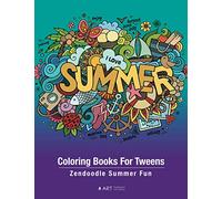 Coloring Books For Tweens: Zendoodle Summer Fun: Ocean Colouring Pages For Boys & Girls of All Ages, Tweens, Intricate Zentangle Drawings For Stress ... Ages 8-12, Mindfulness, Relaxing Art Activity