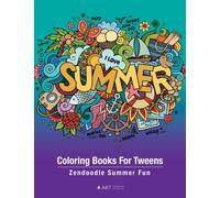 Coloring Books For Tweens : Zendoodle Summer Fun: Ocean Colouring Pages For Boys & Girls of All Ages, Tweens, Intricate Zentangle Drawings For Stress Relief, Ages 8-12, Mindfulness, Relaxing Art Activ