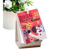 Coloring Desk Calendar - 2026 Aesthetic Yearly, Paper Planner with Creative Design, Desk Organizer with Functional Layout, Stationery Accessory, Calendar Item for Home Office Dorm Bedroom Living Room