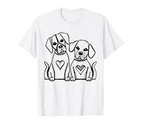 Coloring Dog Valentine's Day Dogs and Painting Them Yourself Value Graphic T-Shirt