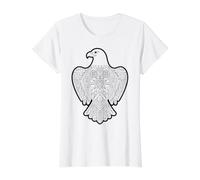 Coloring Eagle Mandala and Painting Them Yourself Value Graphic T-Shirt, Women, White, S