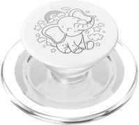 Coloring elephant mandala for children PopSockets PopGrip for MagSafe