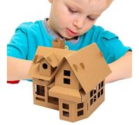 Coloring House Cardboard - Cardboard Playhouse For Kids - Paper Toys Making - Crisp KT Board, Cultivate Hands-on Ability, Concentration, Patience And Imagination, For Christmas