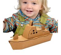 Coloring House Cardboard - Cardboard Playhouse For Kids - Paper Toys Making - Crisp KT Board, Cultivate Hands-on Ability, Concentration, Patience And Imagination, For Christmas