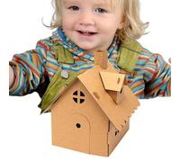 Coloring House Cardboard - Cardboard Playhouse For Kids - Paper Toys Making - Crisp KT Board, Cultivate Hands-on Ability, Concentration, Patience And Imagination, For Christmas