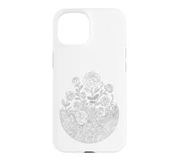 Coloring mandala roses and painting them yourself Case for iPhone 15