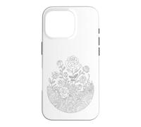 Coloring mandala roses and painting them yourself Case for iPhone 16 Pro