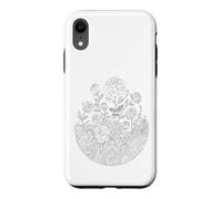 Coloring mandala roses and painting them yourself Case for iPhone XR