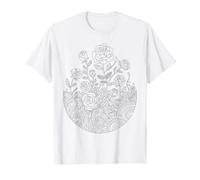 Coloring Mandala Roses and Painting Them Yourself T-Shirt