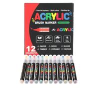 Coloring Markers - 12 Color Brush Pens, Drawing Set A