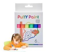 Coloring Markers - 6-Piece Bubble Pens For Kids | Body-Safe Paint Pens For Paper Glass DIY Art | Magic 3D Graffiti Markers For Creative Drawing Coloring | Fun Craft Supplies For Children Ages 3+