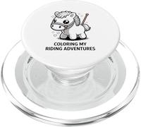 Coloring My Riding Adventures Cute Pony Kids PopSockets PopGrip for MagSafe