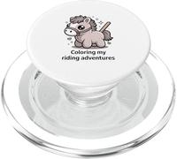 Coloring My Riding Adventures Cute Pony Kids PopSockets PopGrip for MagSafe
