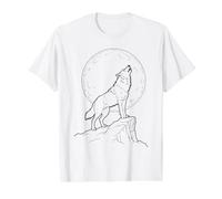 Coloring the Wolf Moon Yourself Value Graphic T-Shirt, Men, White, L