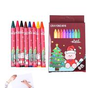 Coloring Wax Sticks - Child Marking Tools, Eight-Shade Yuletide Kit for Early Education Drawing, Portable Artistry Set for Male Pupils, Female Learners and Domestic Activity