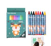 Coloring Wax Sticks - Child Marking Tools, Eight-Shade Yuletide Kit for Early Education Drawing, Portable Artistry Set for Male Pupils, Female Learners and Domestic Activity