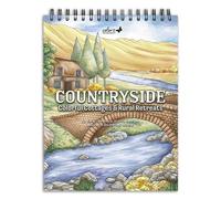 ColorIt Countryside: Colorful Cottages and Rural Retreats Spiral Bound Adult Coloring Book, 50 Illustrations of Country Scenes, Thick Paper, Perforated Paper, Lay Flat Hard Cover, Ink Blotter Paper