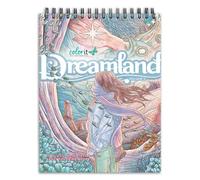 ColorIt Dreamland, Volume II Adult Coloring Book, 50 Original Illustrations of Fantasy Air Dreams, Premium Quality Thick Paper, Top Spiral Binding, Perforated Pages, Lay Flat Book Cover, Ink Blotter