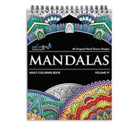 ColorIt Mandalas to Color Volume IV Coloring Book for Adults Relaxation, 50 Single-Sided Designs, Thick Smooth Paper, Spiral Binding, USA Printed, Lay Flat Hardback Book Covers, Ink Blotter Paper